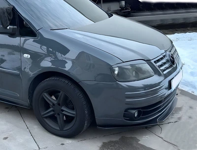 Губа под передний бампер Black для Volkswagen Caddy 2004-2010, пластик