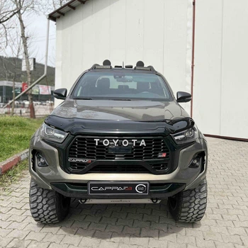 Дефлектор капота для Toyota Hilux 2015-2023, Мухобійка капота Toyota Hilux