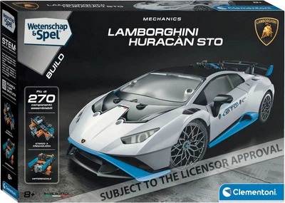 Klocki konstrukcyjne Clementoni Science and Games – Mechanika Lamborghini Huracan Sto Zestaw konstrukcyjny – 270 elementów (8005125561940)