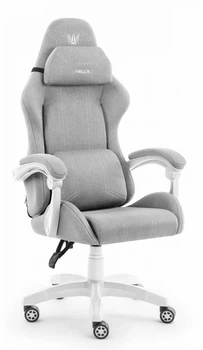 Компьютерное кресло Hell’s HC-1014 Grey-White ткань