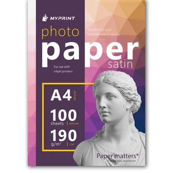 Фотобумага My Print сатиновая 190 г/м², A4, 100 листов (12340)