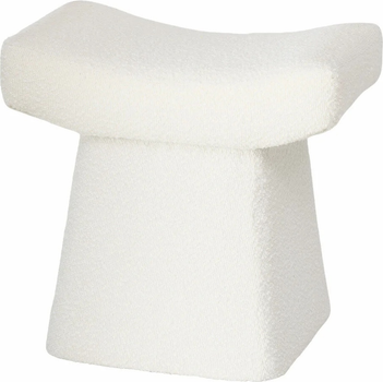 Pufa Boltze Lidal w pluszowym obiciu Biała (4066076465897)