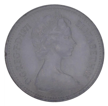 Монета Великобритания 1 пенни 1971 F-VF New Penny