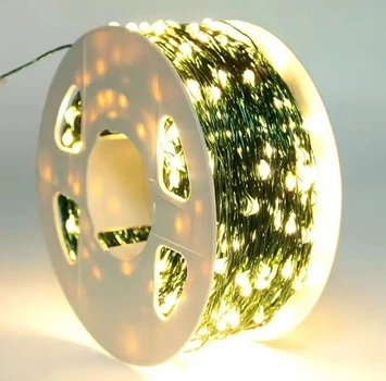 Гирлянда Роса LED на зеленом проводе USB 10*100 IP20 с 8 режимами свечения новогодняя