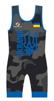 Борцовское трико Camo размер: 2XL синее (WSL-006)