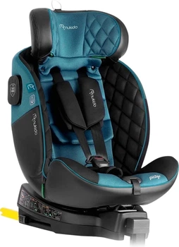 Автокрісло дитяче поворотне Nukido Prestige Line (0-36 kg) із системою кріплення Isofix, чорний/синій