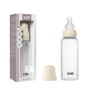 Дитяча пляшечка BIBS Baby Bottle Silicone 270 ml Medium Flow (середній потік) Ivory