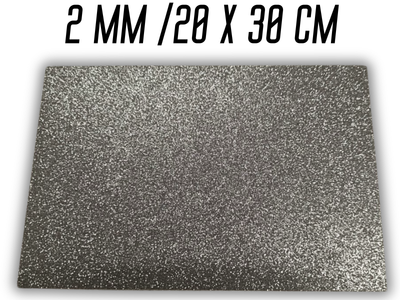 Фоамиран FROM FACTORY FFXN блестящий/глиттерный неклеевой 2мм/20х30см Графит