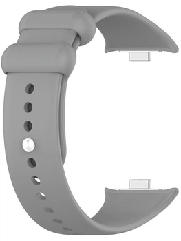 Ремінець силіконовий MRK для Mi Band 8 Pro/9Pro - Xiaomi Redmi Watch 4/5 з металевим кріпленням та металевою кнопкою Charcoal Gray (mrk6218)
