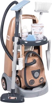 Ігровий набір Smoby Вiзок для прибирания Rowenta з пилотягом зі звуковим ефектом 8 аксесуарів 7600330325 (3032163303251)