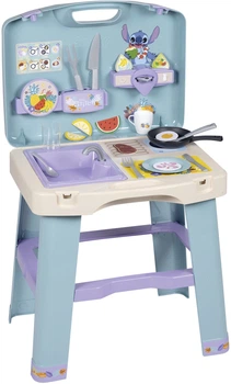 Ігровий набір Smoby Disney Stitch Розумна кухня в кейсі 43x35x76 см 7600311909 (3032163119098)