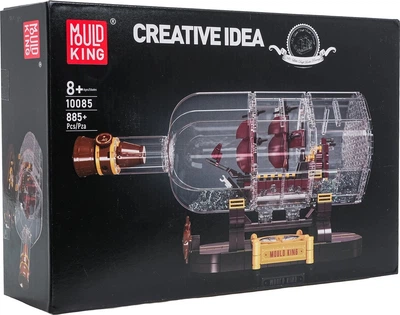 Набір кубиків Піратський корабель у пляшці, червоний, 885 елементів ZKL.10085 (5903864973266)