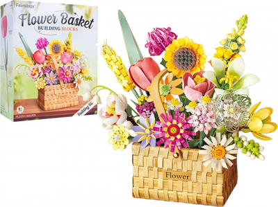 Набір кубиків Весняний букет у кошику 1615 елементів ZKL.FL2233 (5903864973587)