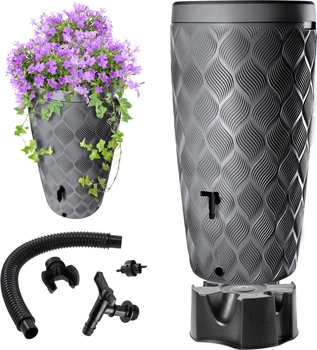 Zbiornik na deszczówkę z podstawką Kadax Reveret 240 L Antracytowy