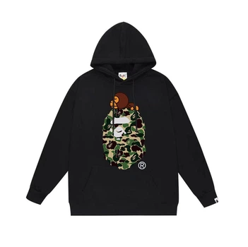 Чоловіча худі-толстовка з капюшоном бавовняна Bape A bathing ape 165356 S чорний