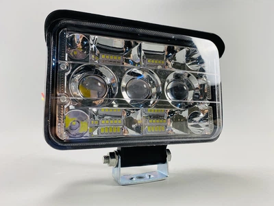 Фара LED прямокутна 9-80V далекий+ближній 3 лінзи 27 LED chip type 3030+3570