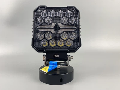 Фара LED квадратная 16 Led chip 12/24V. Широкий луч + DRL светло + стробоскоп, свет 6500К, IP67