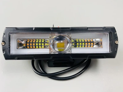 Прямоугольная LED фара 25W Объемная 3D линза 12-80V желтый и белый свет с четкой границей света защита IP67