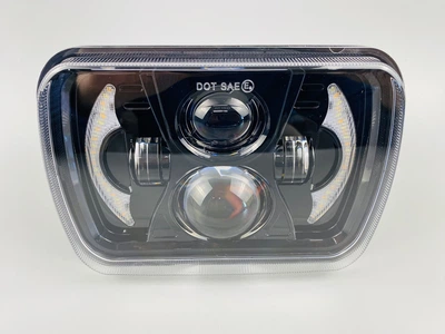 Фара LED прямоугольная 95W ближний + дальний + повороты алюминиевый корпус