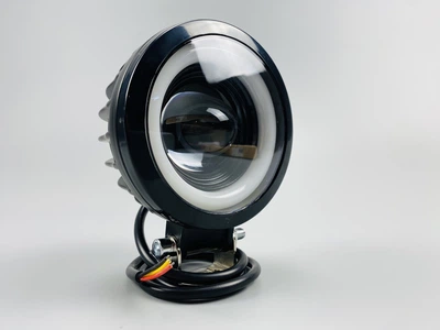 Светодиодная фара LED круглая 40W + LED кольцо, дополнительный свет туманная фара