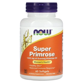 Масло вечерней примулы Super Primrose NOW Foods 1300 мг 60 капсул