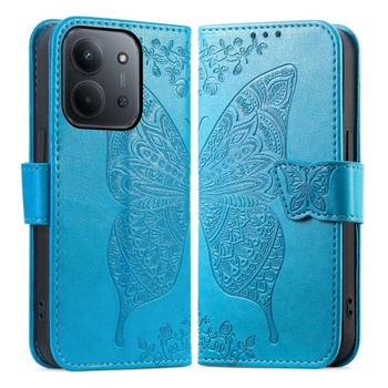 Чехол-книжка с рисунком UniCase Butterfly Pattern для Xiaomi Redmi 15C / Poco C85 - Blue