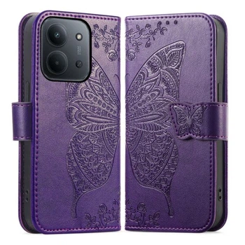 Чехол-книжка с рисунком UniCase Butterfly Pattern для Xiaomi Redmi 15C / Poco C85 - Dark Purple