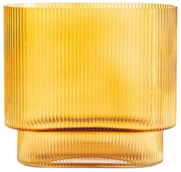 Ваза Homla Amer скляна Медова 20 x 10 x 18.5 см (5906496750205)