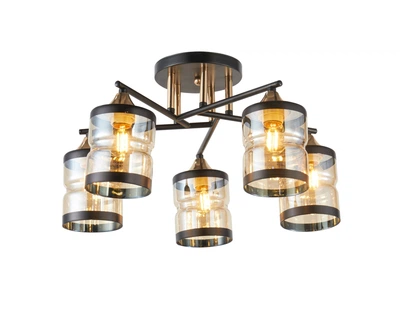 Декоративная люстра INTEREES IS 6318-5 BK+FG