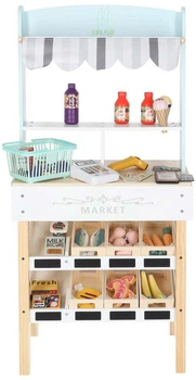 Market drewniany Lulilo Melo Stragan supermarket z kasą (5903039766181)