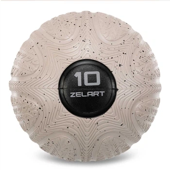 Слэмбол 10 кг мяч набивной для кроссфита и фитнеса рифленый Zelart Slam Ball 4905-10 вес 10кг