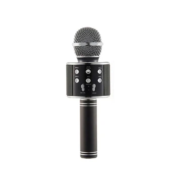 Караоке-микрофон беспроводной Wster WS-858 Bluetooth-колонка и MP3-плеер Black (MX-11056)