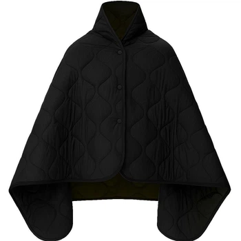 Кемпинговое одеяло с чехлом Deep Black 150×200 см KT7001002 — с кнопками, позволяющими использовать как пончо