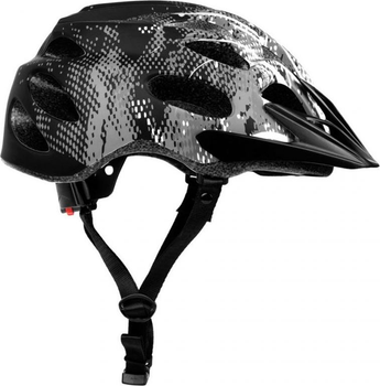 Kask rowerowy Spokey CHECKPOINT z daszkiem szaro-czarny (5902693268918)