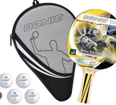 Набор для пинг-понга Donic Top Team 500 Gift set (ракетка+чехол+4мятая) DT1-788451, Размер (EU) - one size