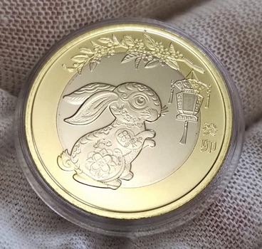 Пам'ятна монета Китаю "Рік Кролика" 10 юань 2023