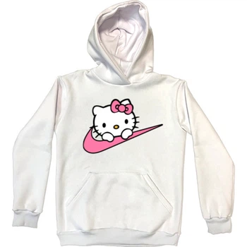 Худі Преміум Дитяча Hello Kitty Nike Logo Розмір 152 См (12-13Р.) Білий Без Утеплювача