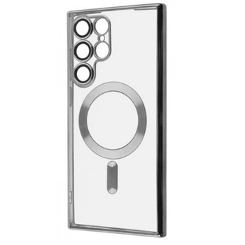 Чехол Fiji Chrome для Samsung Galaxy S22 Ultra (S908) с MagSafe и защитой камер Silver
