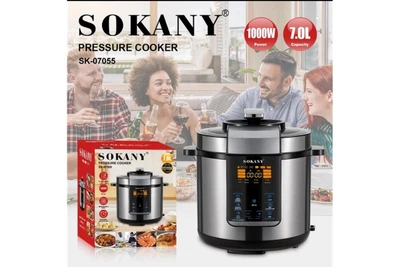 Мультиварка-скороварка с 15 автоматическими программами Sokany SK-07055 7л (45762-SK-07055_2077)