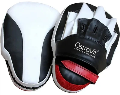 Боксерские щитки OstroVit Boxing shields HBF-1508.19A Черно-бело-красные (5903933902111)