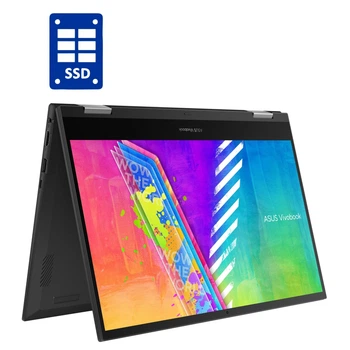 Ультрабук-трансформер Asus VivoBook Go 14 Flip TP1400KA / 14" (1920x1080) IPS Touch / Intel Celeron N4500 (2 ядра по 1.1 - 2.8 GHz) / 4 GB DDR4 / 128 GB SSD / Intel UHD Graphics / WebCam / Win 11 Home б/у