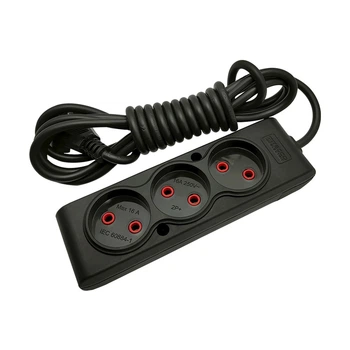 Мережевий подовжувач TECCO 5м 3 поста black (8681277843556)