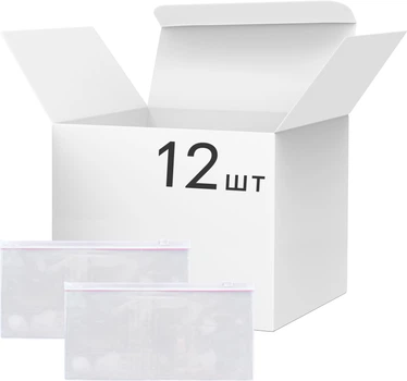 Набор папок-конвертов на молнии zip-lock Axent DL Белые 12 шт (1409-21-A)