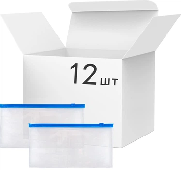 Набір папок-конвертів на блискавці zip-lock Axent DL Сині 12 шт (1409-22-A)