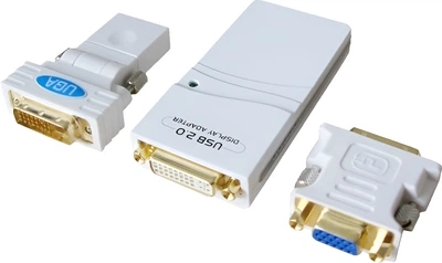 Перехідник Allnet USB 2.0 DVI/VGA/HDMI, білий