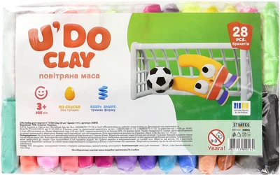 Набір для творчості Strateg Udo Clay Брикет 10 г х 28 шт (30892) (4823113890162)