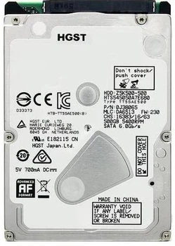 Жорсткий диск Hitachi (HGST) Travelstar Z5K500 500GB 5400rpm 8MB HTS545050A7E680 2.5" SATA III (б/в)
