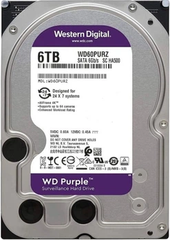 Жорсткий диск Western Digital Purple 6TB 64MB 5400rpm WD60PURZ 3.5 SATA III (б/в)