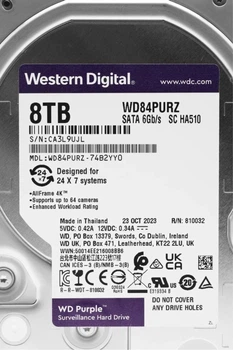 Жорсткий диск Western Digital Purple 8TB 5640rpm 128MB WD84PURZ 3.5 SATA III (б/в)