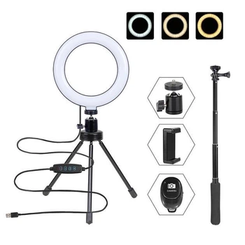 Кольцевая лампа с держателями для телефона NZY MY100 (Kit3) 0.83м Black